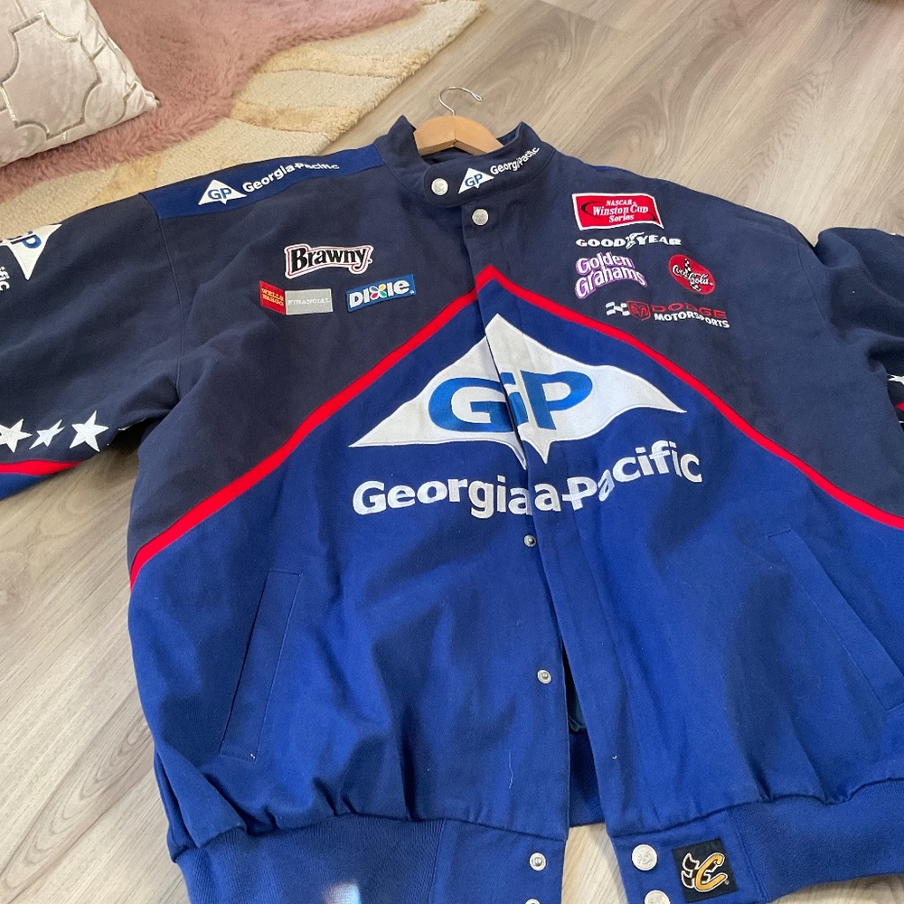 Kyle Petty, Racing NASCAR Jacket Coat, Men’s, size 3X, NWOT, Georgia Pacific